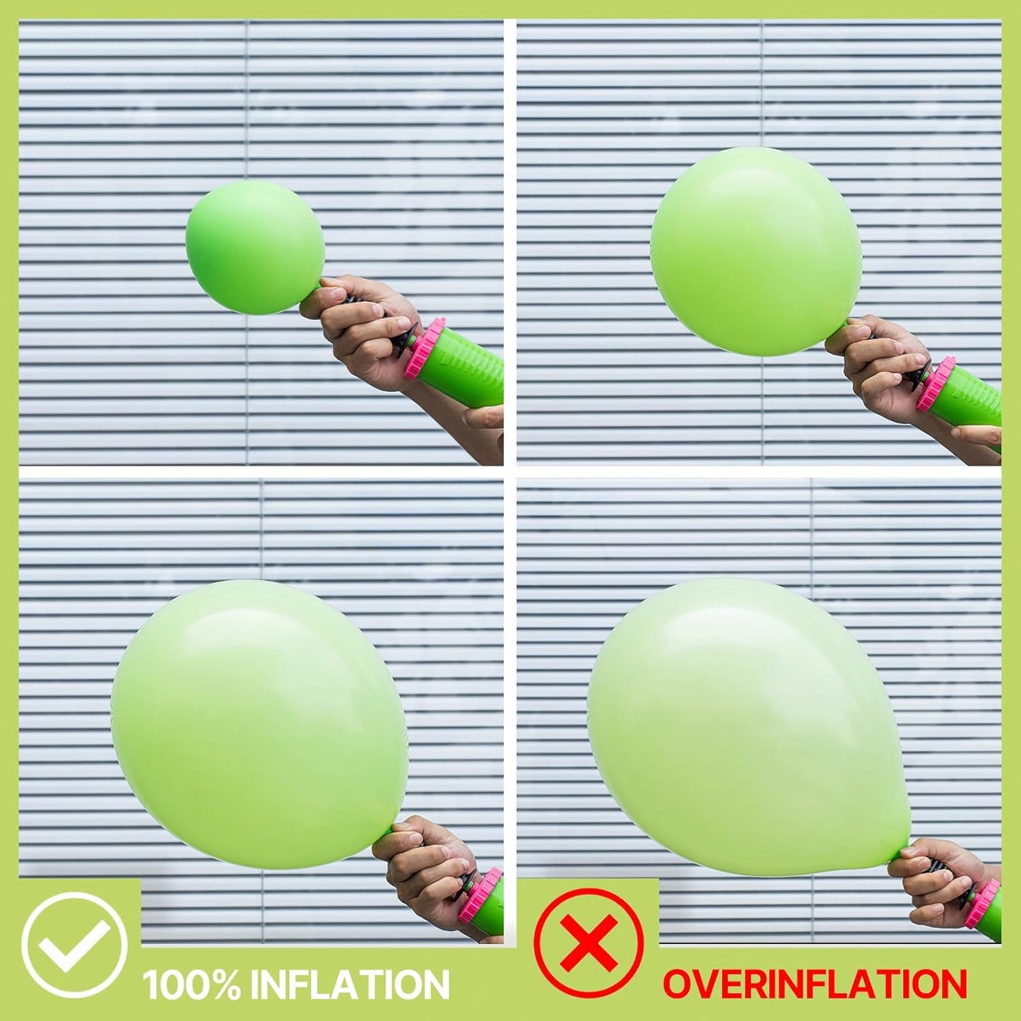 PartyWoo Lime Green Balloons - 100pcs 5-Inch Latex Helium Balloons for Graduation & Birthday Decor