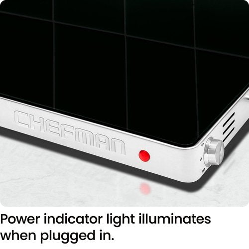 Chefman Electric Warming Tray with Adjustable Temperature Control, Perfect For Buffets, Restaurants, Parties, Events, and Home Dinners, Glass Top Extra Large 21” x 16” Surface Keeps Food Hot – Black