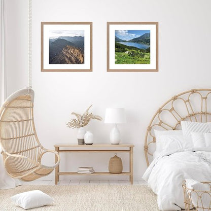 JCJMY 18x18 Rustic Brown Picture Frame - Display 14x14 Photos with Mat or 18x18 Without Mat
