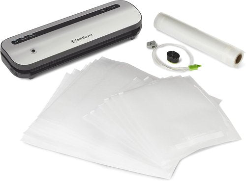 FoodSaver Vacuum Sealer - Space-Saving Design with Bags & Roll for Fresh Food Storage