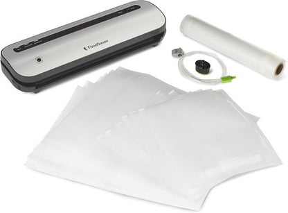 FoodSaver Vacuum Sealer - Space-Saving Design with Bags & Roll for Fresh Food Storage