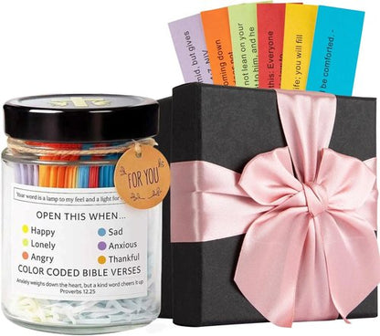 Bible Verse Jar - Inspirational Christian Gift for Women | Perfect for Christmas, Baptism & Encouragement