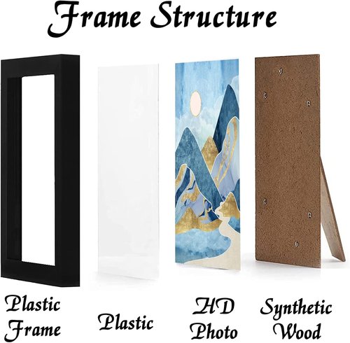 Black Picture Frame by [Brand Name] - 8.5x11 Photo Frame for Horizontal or Vertical Display