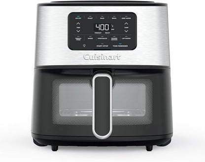 Cuisinart Air Fryer - 6-Quart Large Capacity with 5 Cooking Functions & Dishwasher-Safe Parts | Stainless Steel & Black