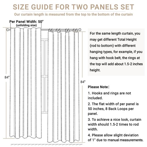 100% Blackout Shield Linen Blackout Curtains for Bedroom 80 Inches Long,Back Tab/Rod Pocket Living Room Drapes,Thermal Insulated Textured Blackout Curtains 2 Panels Set,50" W x 80" L,Grey
