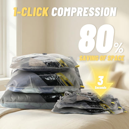 Skiennix Cordless Vacuum Bags - 18 Pack Rechargeable Wireless Storage Bags for Travel & Clothing Organization