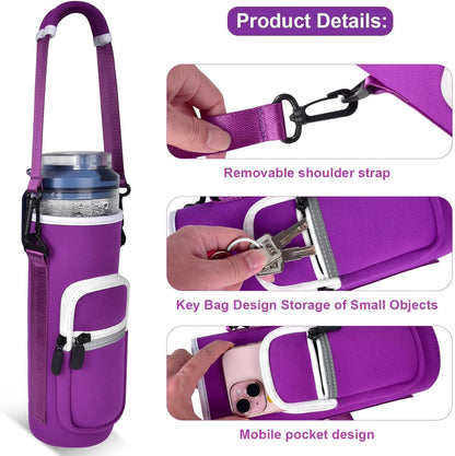 SAIKA Personal Blender Bag - Portable Carrying Case for Ninja Blast Max BC251/BC151 | Reflective Strip, Shoulder Strap, Purple