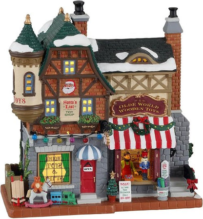 Lemax Christmas Village Santa's List Toy Shop - Battery-Operated LED Decoration | Festive Holiday Display