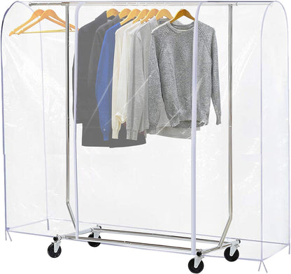 Ruibo Clear Garment Rack Cover - Dustproof & Waterproof Clothing Protector | 71x20x60 Inch