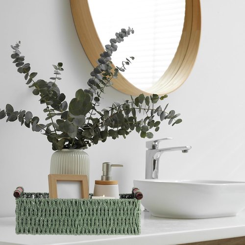Boao Woven Decorative Storage Baskets - Handmade Boho Paper Rope Baskets for Organizing | 3 Pcs Set