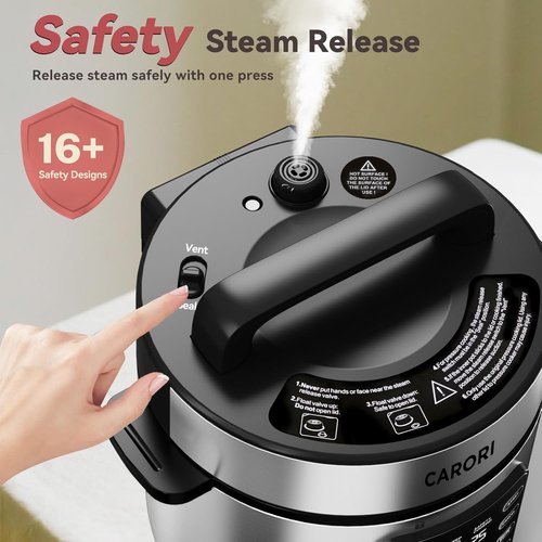 Instant Pot Electric Pressure Cooker - 6 Qt Programmable with IMD Touchscreen & 9 Functions | 1000W Silver