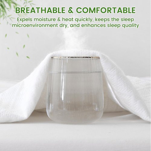KUUP Waterproof Queen Mattress Protector- Hypoallergenic Odor-Free Rayon Derived from Bamboo, Breathable Cooling 3D Air Noiseless Mattress Cover Fits 11" Deep Pockets