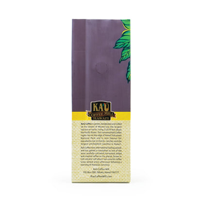 Ka'u Coffee Mill Washed Medium Roast Whole Bean Coffee - Bright Aroma - Plum & Citrus Notes - Handpicked & Washed Processed Hawaii Grown Arabica Beans - Gourmet Premium Small Batch Coffee - 8oz