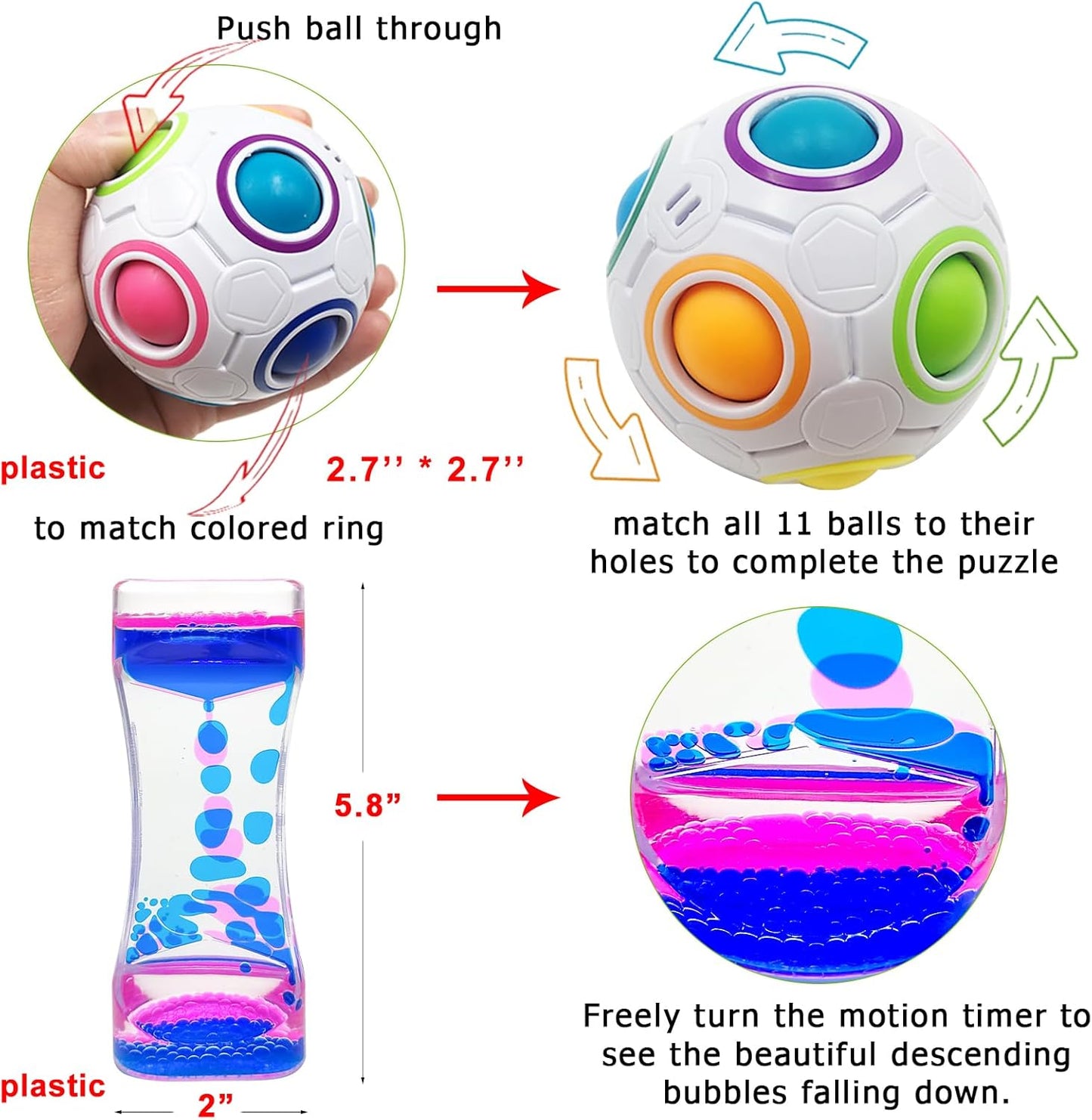 Scientoy Fidget Toy Set - 35 Pcs Sensory Toys for Stress Relief | Ideal for ADD, OCD, Autism & Anxiety