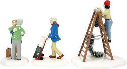 Department 56 Friends and Neighbors Figurine Set - Original Snow Village Accessories, 3.23 Inch, Multicolor