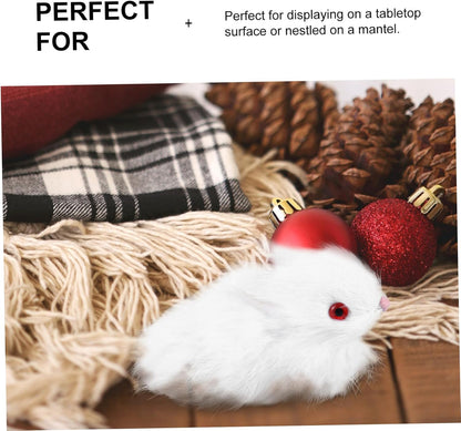 Skiennix Realistic Bunny Figurine - Cute Easter Ornament for Home Decoration | Perfect for Festive Celebrations