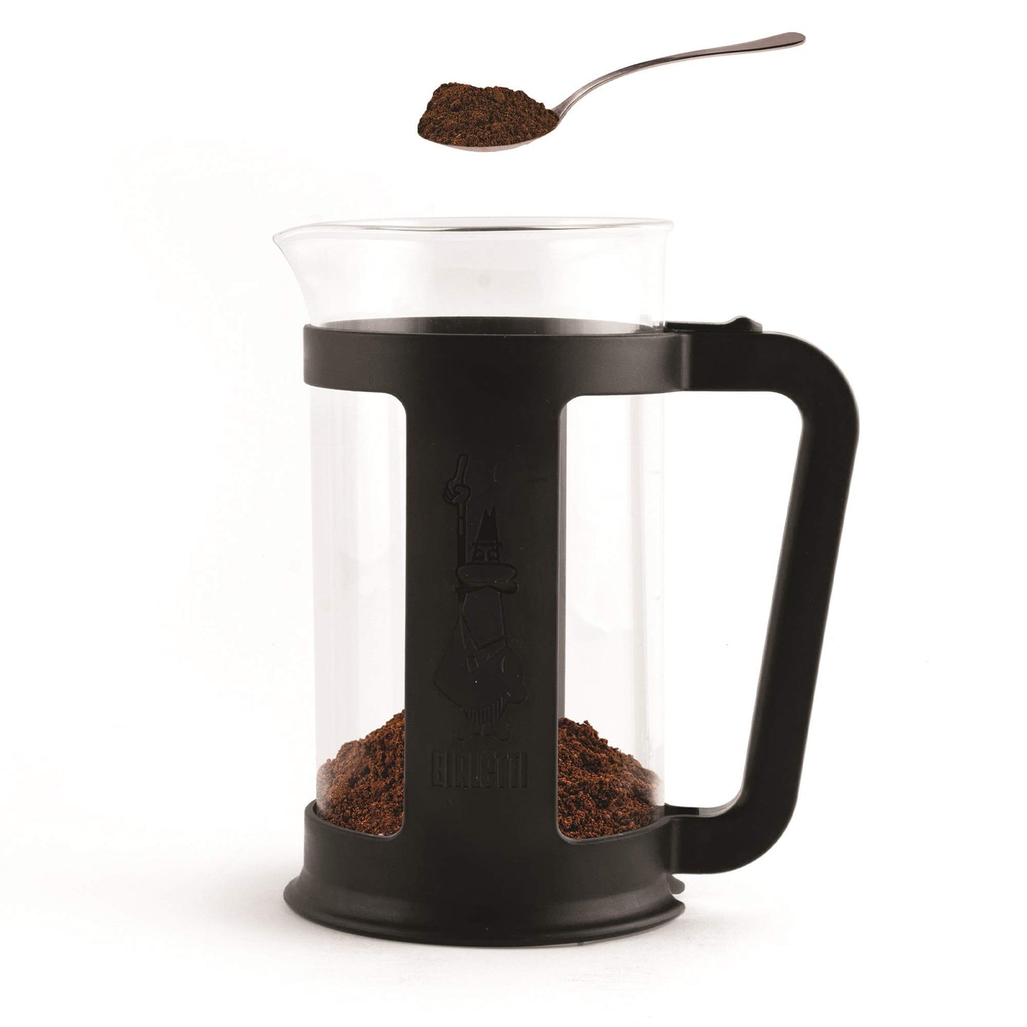 Bialetti Coffee Press Smart, French Press for coffee or tea, borosilicate glass container, dishwasher safe, 1 L - 34 Oz (8-cup), Black