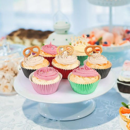 Caperci Red Foil Cupcake Liners - Premium Greaseproof Baking Cups, Standard Size, 150-Pack