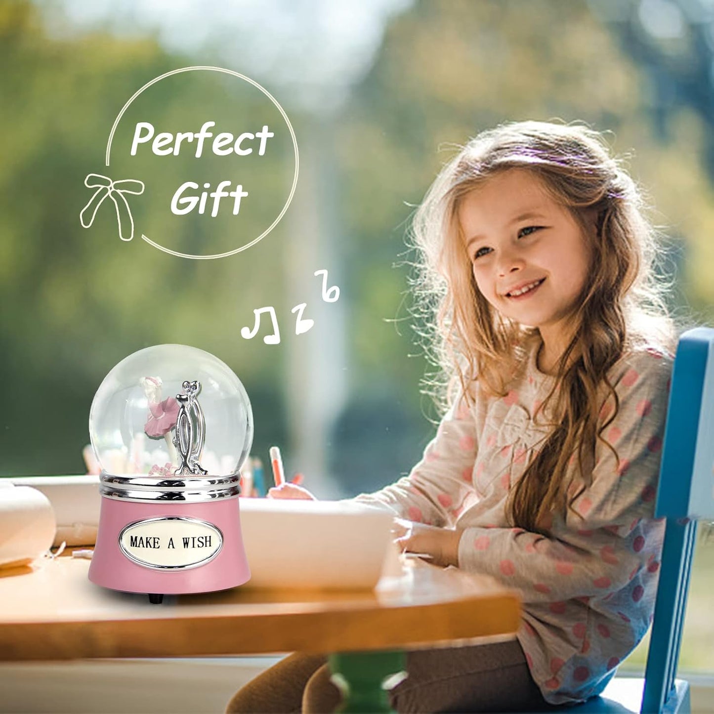 Skiennix Ballerina Snow Globe - Rotating Musical Dance Box | 100MM Plays Fur Elise - Perfect Gift for Dancers