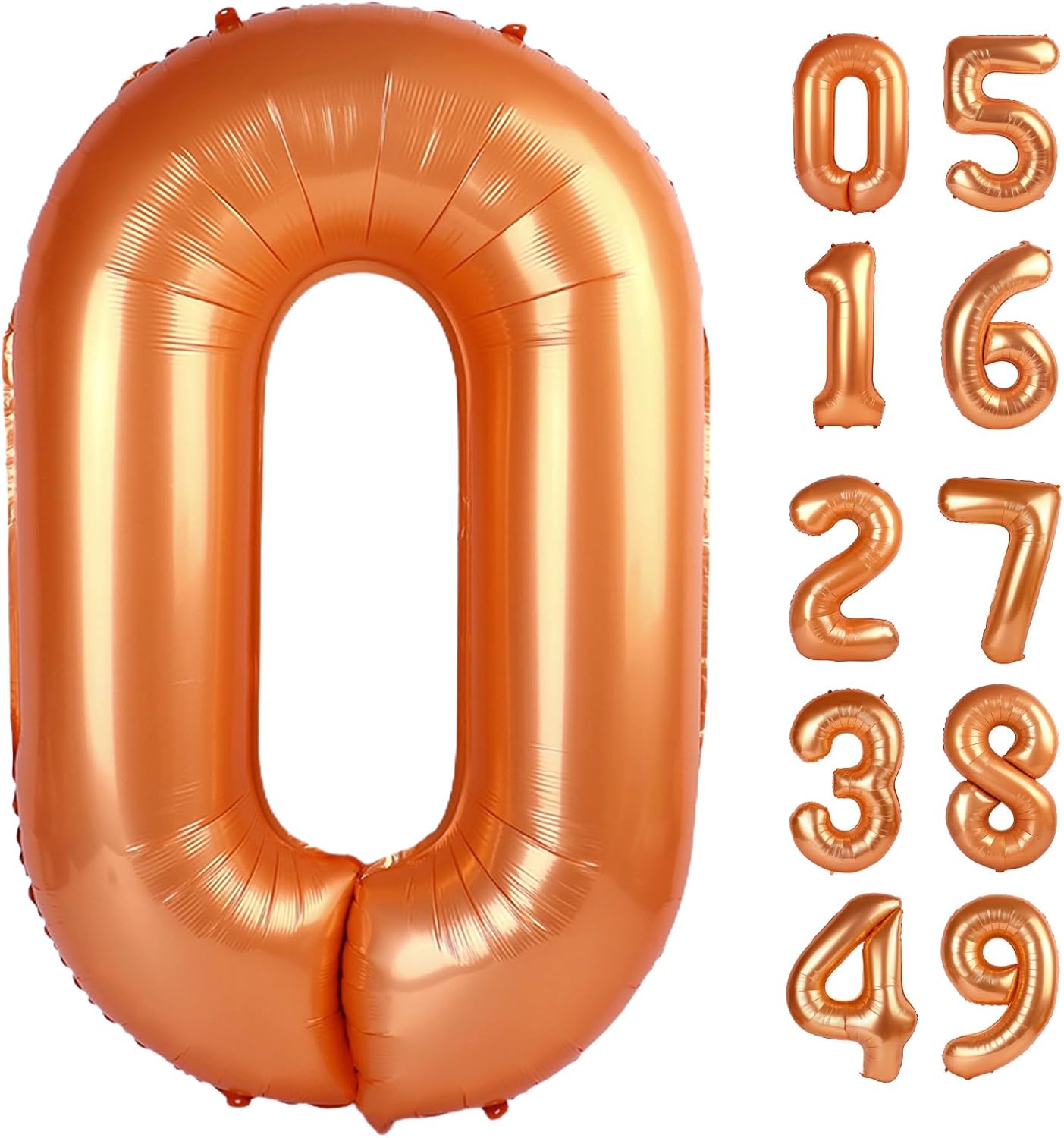 Orange Number Balloon by [Brand Name] - 40 Inch 0 Balloon for Birthday Decorations | Perfect for Parties