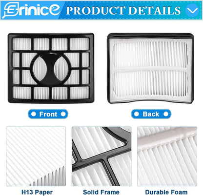 Skiennix Brush Roller Belts Filters Kit - Replacement Parts for Shark Rotator NV500 Series | Compatible with XFF500 & XHF500