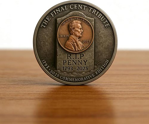Final Cent Memorial Coin | 1909-2025 Lincoln Penny Tribute - Historical Commemorative Gift