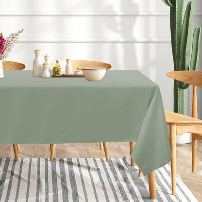 sancua 2 Pack Sage Green Tablecloth 60 x 102 Inch, Rectangle Table Cloth for 6 Feet Table - Stain and Wrinkle Resistant Washable Polyester Table Cover for Dining Table, Buffet Parties and Camping