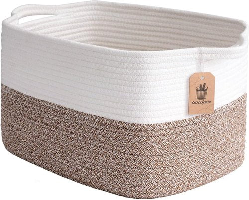 Goodpick Cube Storage Bins - Versatile Woven Baskets for Toys, Clothes & Towels | 13''x10''x9''