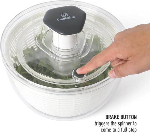 Calphalon Aero 6.3 Qt Salad Spinner - Versatile Fruit & Vegetable Washer with Strainer