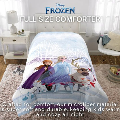 Franco Disney's Frozen 2 Kids Bedding Super Soft Microfiber Reversible Comforter, Full, (Officially Licensed Product)