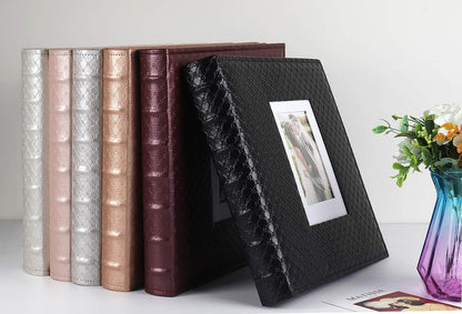 RECUTMS Photo Album 4x6 Holds 600 Photos Button Grain Larger Capacity Leather Cover Black Inner Page Baby Family Book Wedding Anniversary Pictures Birthday Photo Albums (White)