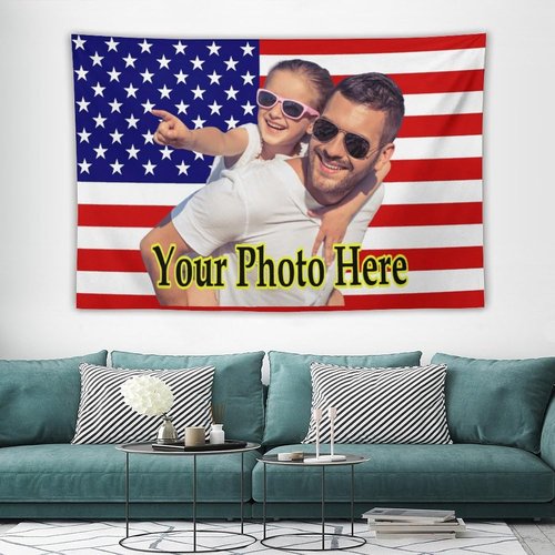 KAMXPOE Custom Wall Tapestry - Personalized Photo Blanket for Dorm Room | 60x40 Inch