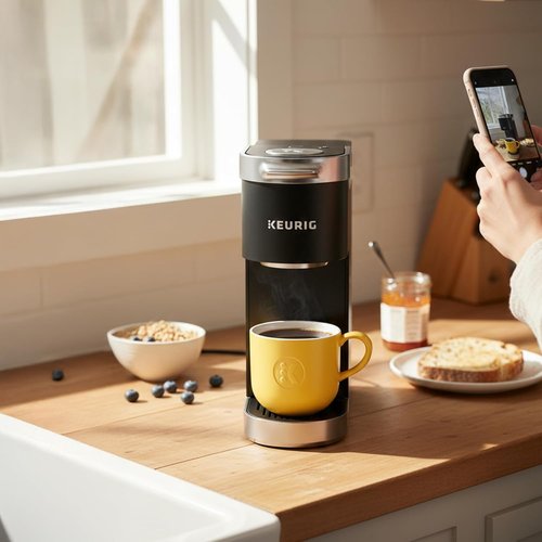 Keurig K-Mini Plus Coffee Maker - Compact 5-Inch Brewer with K-Cup Pod Storage | Black, 6-12 Cups
