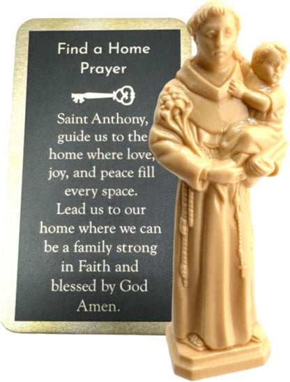 Westmon Works St. Anthony Home Finder Statue - Prayer Card Kit for Home Finding | Made in the USA