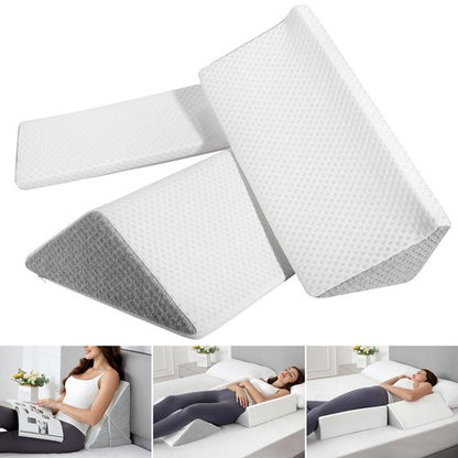 Bed Wedges & Body Positioners 3 in 1, Wedge Pillow for Back Pain Relief, Triangle Bed Wedge Pillow for Side Sleeping, Elderly, Bed Sores, After Surgery, Knees Elevated, Pregnancy