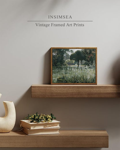 InSimSea Meadow With Flowers Canvas Wall Art - Framed Eclectic Decor for Home & Office (8x10in)