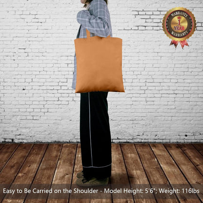 TOPDesign 12-Pack Khaki Cotton Tote Bags - Lightweight, Reusable Grocery Bags for DIY & Promotions