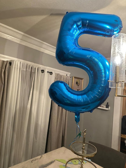 Number 3 Balloons - 40 Inch Navy Blue Birthday Balloon for Three Year Old Celebrations