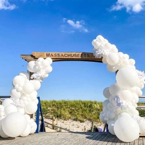 Awenztech White Balloons - 12 Inch Latex Balloons | 50 Pack for Weddings, Parties & Celebrations