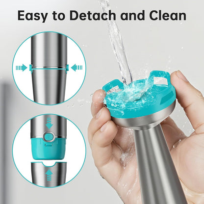 Skiennix Immersion Blender - 1100W Handheld Stick Mixer with Variable Speed, Chopper, Whisk & Frother - Cyan Blue
