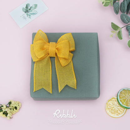 Ribbli Wired Burlap Ribbon - 1.5 Inch x 10 Yards for Bows, Wreaths & Outdoor Decor