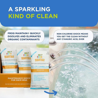 FROG Maintain Non-Chlorine Shock for Swim Spas - Easy Spa Maintenance | Single Dose Packets - 2 Pack