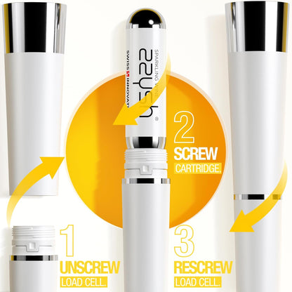 Original zzysh® Sparkling Wine Pure Argon/CO2 Cartridges | Preserve Fizzy Sensations 4 Weeks | For zzysh® Sparkling Wine Preservation System | Gas Capsules for Champagne and All Other Sparkling Wines