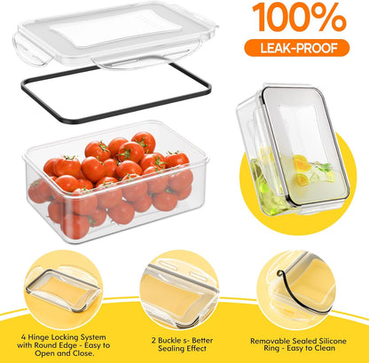 Skiennix 52 PCS Food Storage Containers - Airtight, Leakproof Meal Prep Set | Microwave & Dishwasher Safe