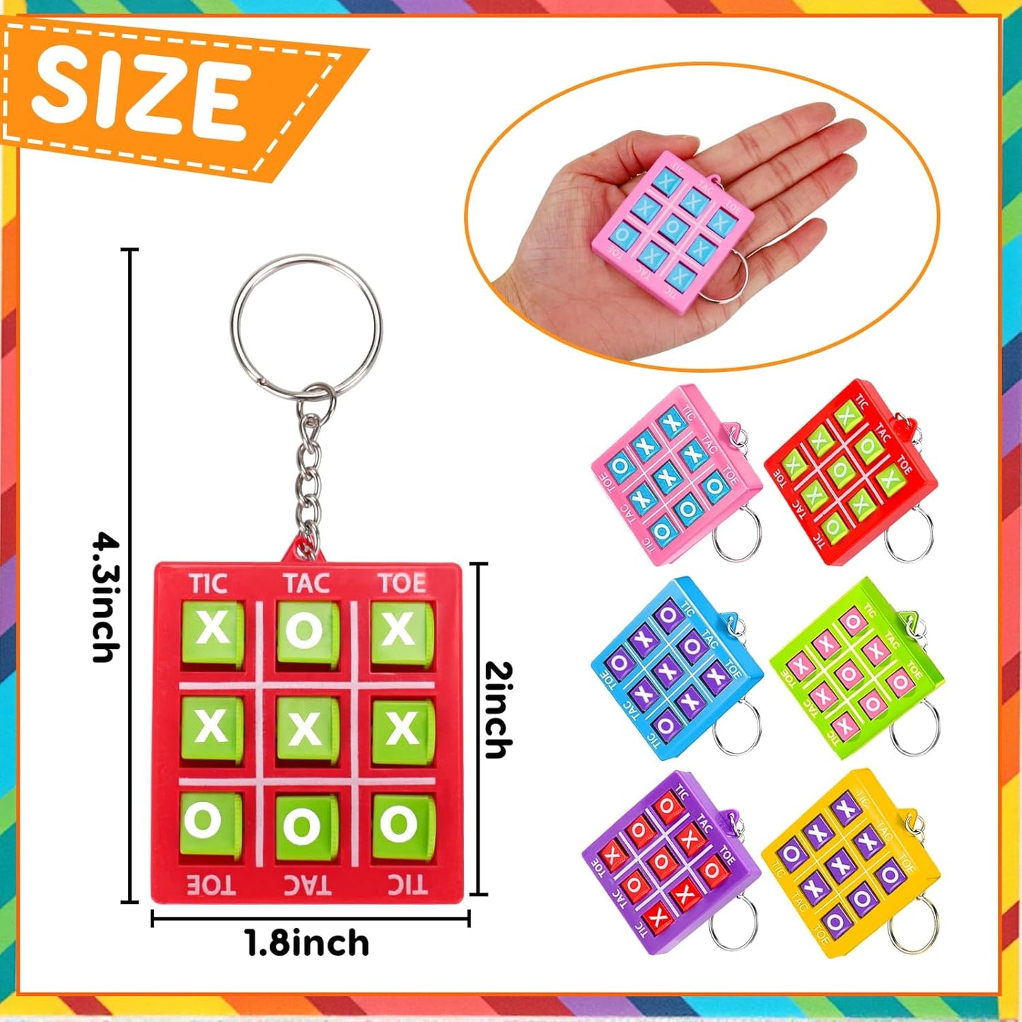 Skiennix 24PCS Tic Tac Toe Game | Fun Birthday Party Favors for Kids Ages 3-12 | Classroom Prize Box