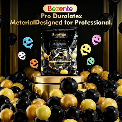 Bezente Pro Duralatex White Balloons - 100 Pack of 12-Inch Extra-Thick Balloons for Stunning Party Decor