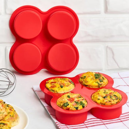 JOERSH Air Fryer Egg Mold - 2-Pack Non-Stick Silicone Baking Pan for Egg Bites, Muffins & More