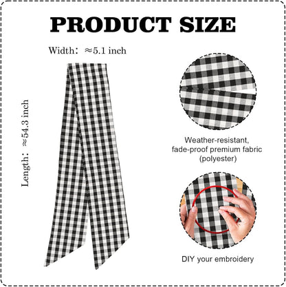 Regine Switzerland Black & White Plaid Wreath | Elegant Front Door Decoration for Holidays & Events