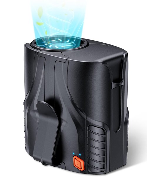 DeeKom Portable Personal Waist Fan& Neck Fan, 14000RPM Brushless Motor, 40H Runtime Rechargeable, 6-Speed Quiet Operation, Clip-On Personal Body Cooling for Camping/Worksites/Outdoor