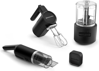 KitchenAid Go™ Cordless Kitchen Bundle - Hand Mixer, Food Chopper & Vacuum in Black Matte